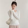 Autumn/Winter Spicy Girl Cropped Slimming Long-Sleeve T-shirt for Women: Flattering Versatile Base Layer
