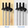 Vertical Wall Mounted Barbell Storage Rack Metal Design for Organizing Fitness Equipment in Home Garage and Gym Spaces