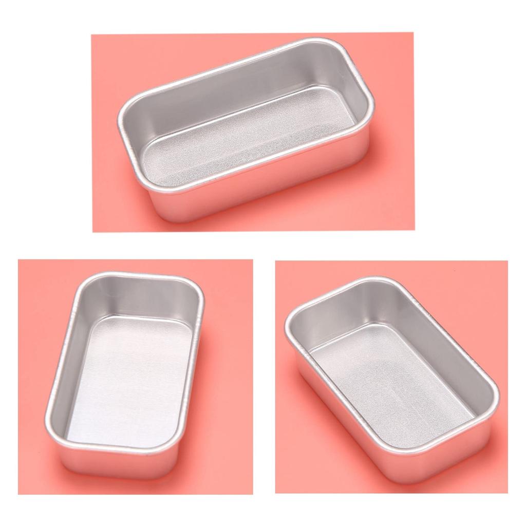 Haskoss 4 Pieces Aluminum Alloy Loaf Tin Rectangular Non-Stick Bread Mold Loaf Pan Baking Tools for Kitchen Dining Bar Supplies