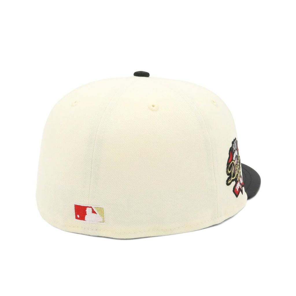 New Era 59FIFTY Los Angeles Dodgers ONSPOTZ LA 7 59Fifty Up Side Down Side MLB Los Angeles Dodgers Cap, Exclusive, Chrome/Satin Black, 1/8 Scale,