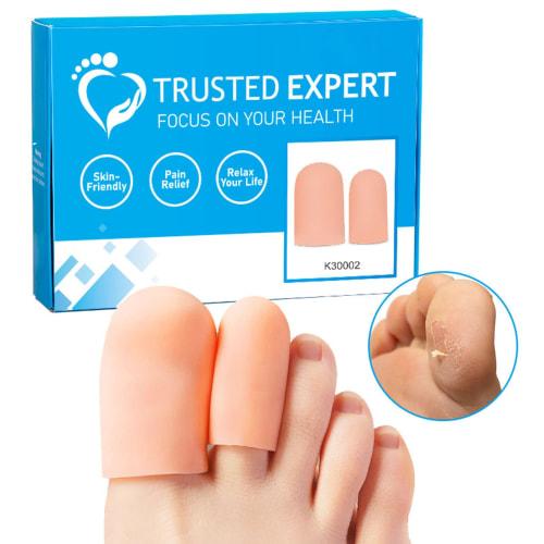 Gel Toe Caps, Big Toe Guard Cushion Toe Protectors for Blisters, Corns, Calluses, Toe Sleeve Protectors for Ingrown Toenails, 10 Pairs