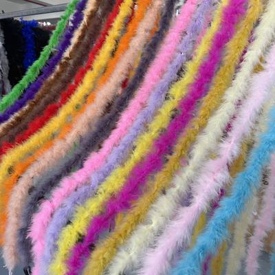 DIY Multicolor Marabou Feather Boa Scarf 2 Yards Turkey Feather Craft for Wedding Dress Decor DIY Plumes Costume Party Accessories