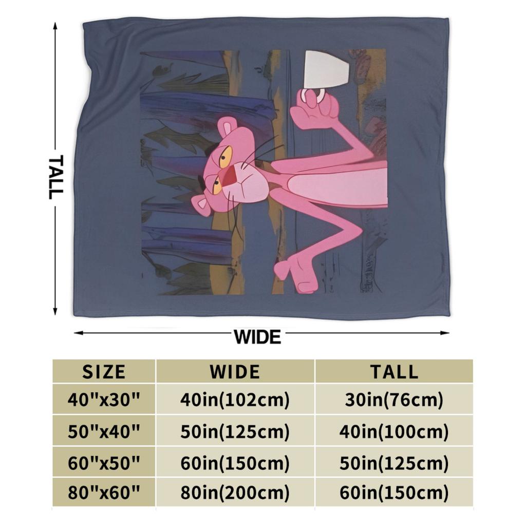 Pinks Panthers Blanket Flannel Decoration Portable Soft Throw Blanket for Sofa Travel Bedding Throws