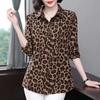 Chiffon Western Style Shirt Women's New Printed Loose Top Shirt Fashion Leopard Print Shirt