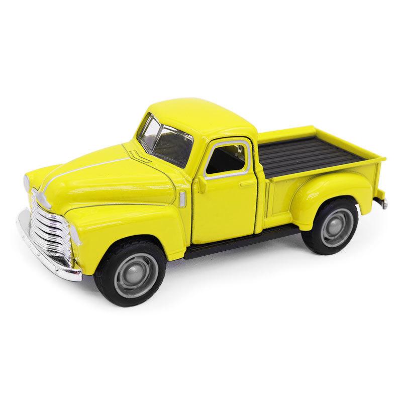

1:43 Винтажный сплав Пикап Классическая модель автомобиля Игрушечная машина Подарок на день рождения мальчика жёлтый