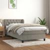 Maison Exclusive - Rete a doghe per letto e materasso Grigio chiaro 80x200 cm Velluto