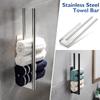 39cm Bathroom Towel Rail Without Drill Adhesive Towel Hanger Stainless Steel Wall-mounted Towel Holder for Bathroom Kitchen