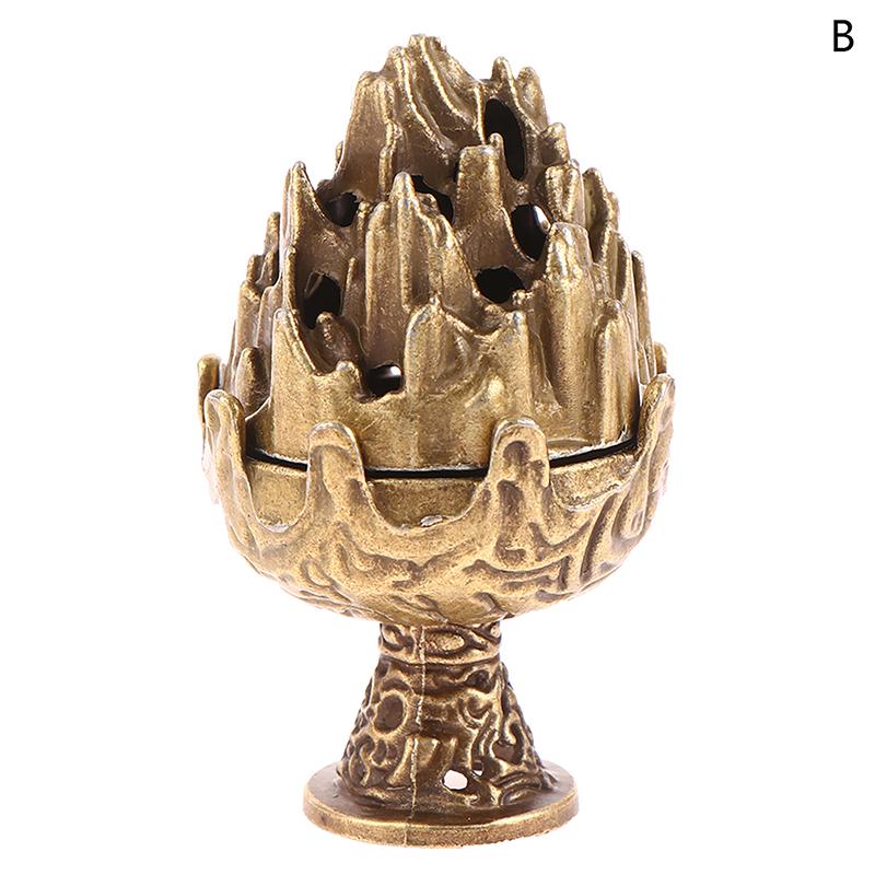 

1 шт. ретро сплав маленький лотос гора полая палочка благовония горелка держатель благовоний с крышкой украшение для дома ремесла