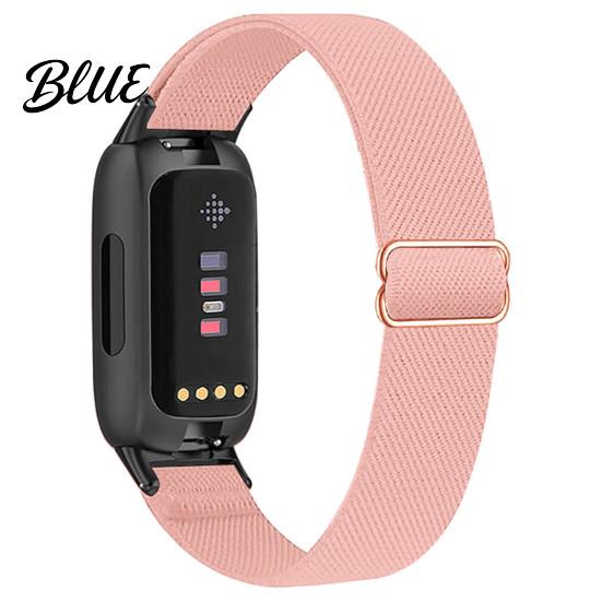 Quick Release Watch Band Elastic Nylon Bands for Fitbit Inspire 3 Adjustable Replacement Strap Smartwatch Breathable Woven Sports Wristband Women Men