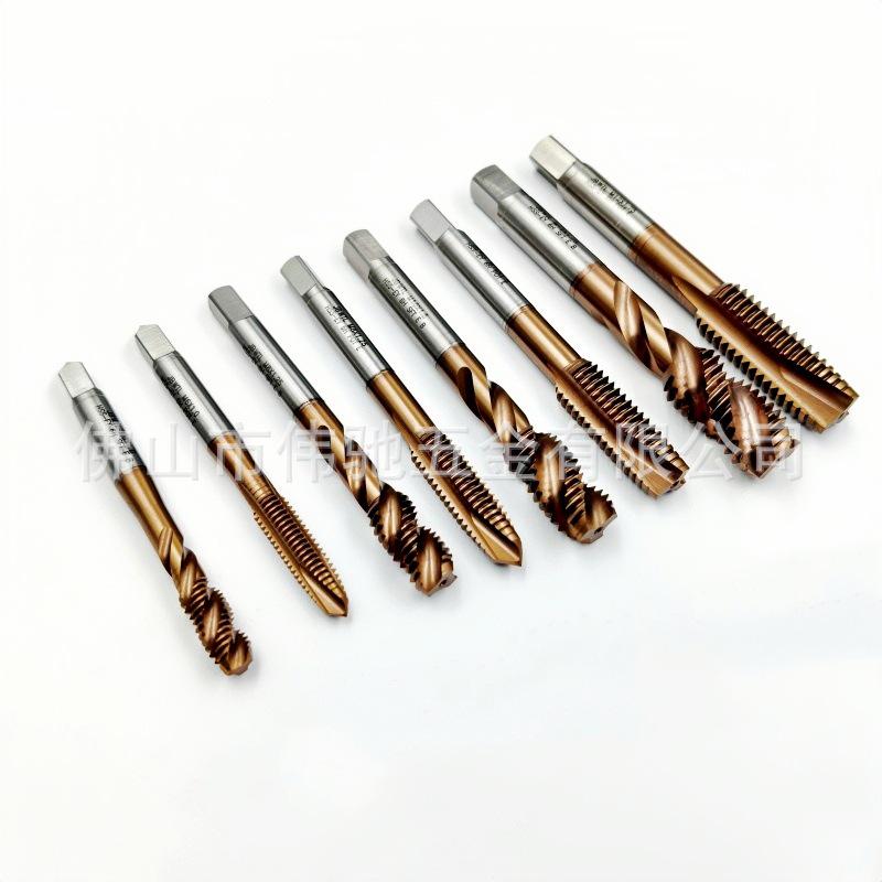 High Hardness Nano Bronze Coated Cobalt Machine Tap Tip Spiral Stainless Steel Tapping Screw M34