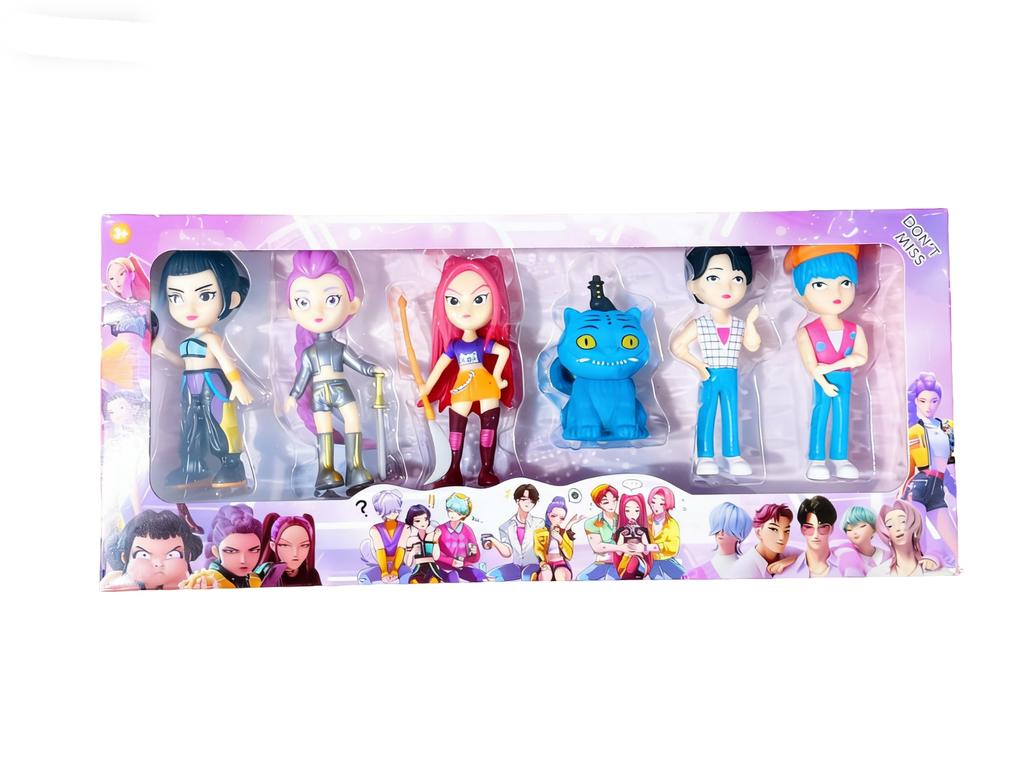 Hot Cartoon Kpop Demons Hunters Figure Plaything Cartoon Rumi/Mira/Zoey Action Figure PVC Desktop Decoration Model Doll Gifts