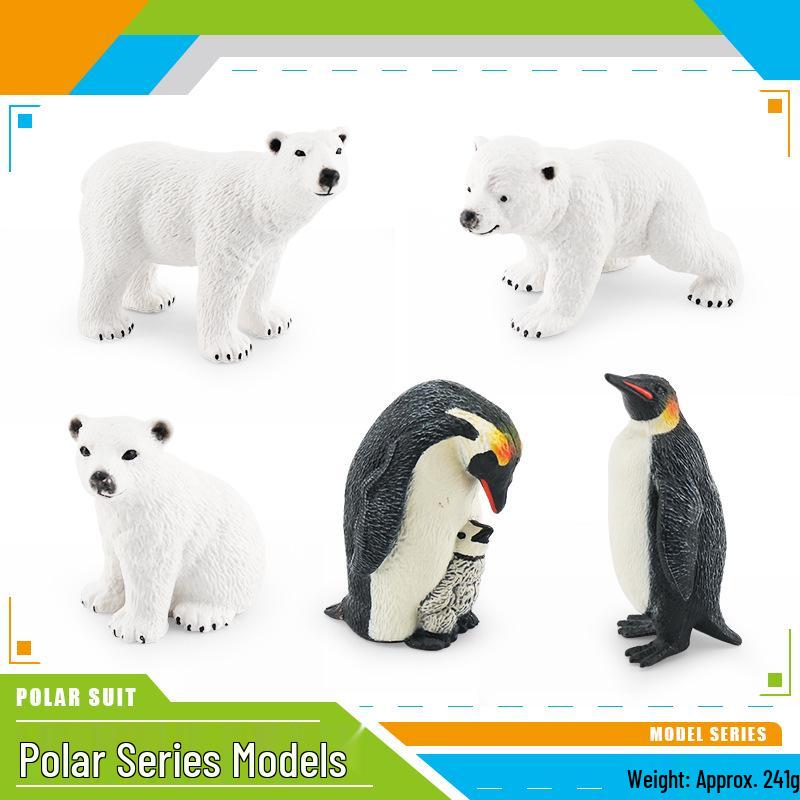 Realistic Arctic Animal Models: Polar Bear, Arctic Fox, Seal, Walrus, Whale