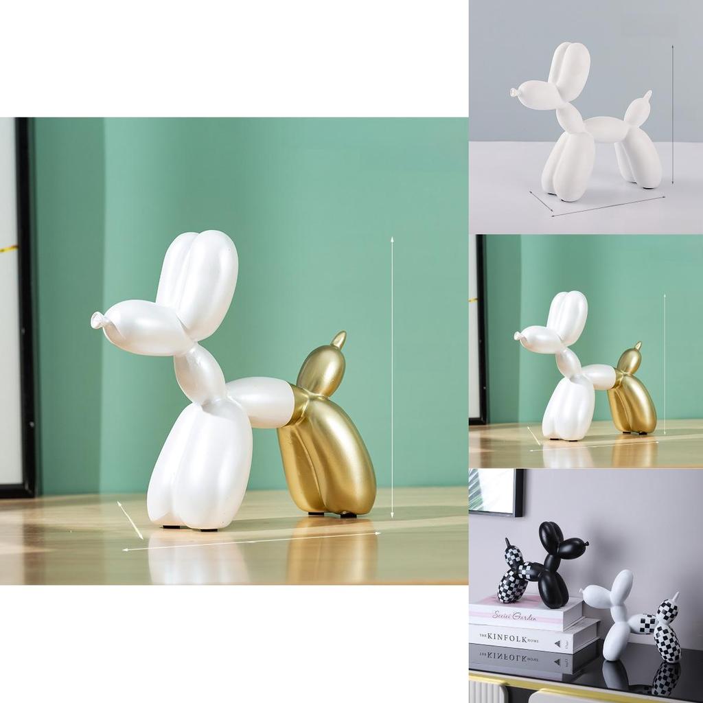 Escultura Moderna de Perro Globo de Resina Estilo Nórdico para Decoración de Hogar, Oficina, Sala de Estar, Regalo