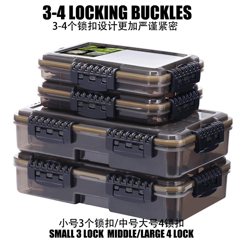 New Samolla Waterproof Large Lure Box 360° Sealed Fishing Tackle Storage Case Bait Hooks Organizer Fishing Accessories