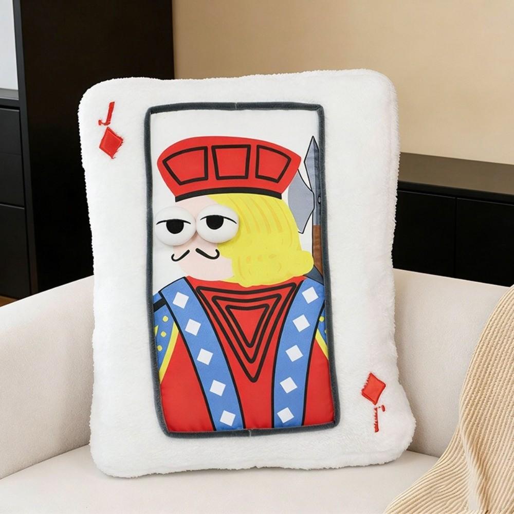 Square Shape Plush Embroidered Pillow Fluffy Texture Patchwork Pillow Holiday Gift