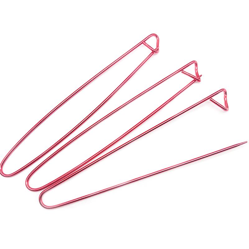 6Pcs/Set Aluminum Knitting Needles Stitch Holders Safety Pins Crochet Weaving