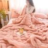 Tuscany Faux Rex Rabbit Double-Sided Bubble Fleece Throw Blanket