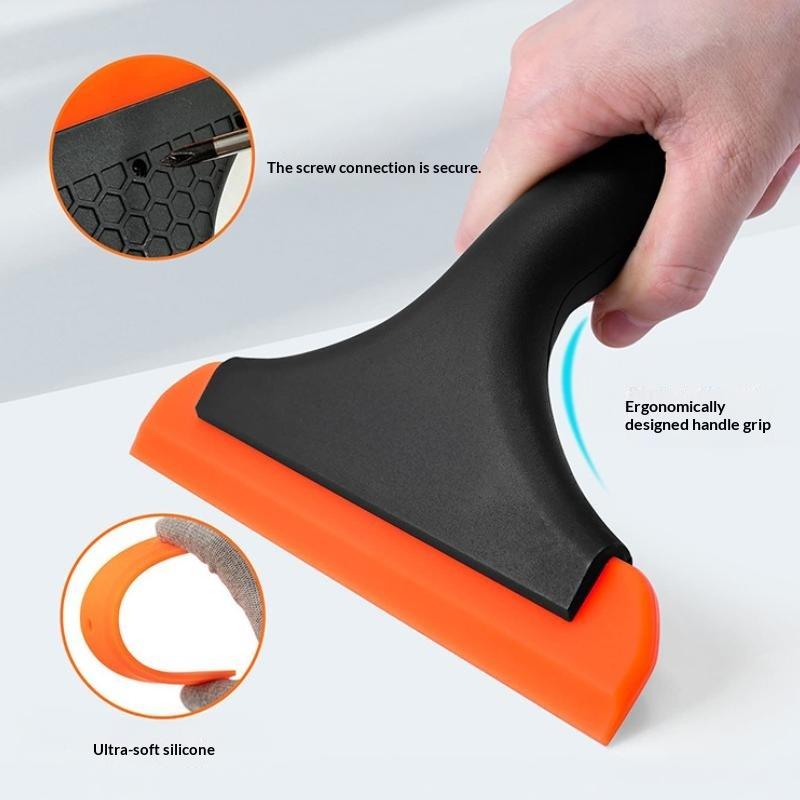 Non-Scratch Silicone Squeegee Car Wrap Tools Water Wiper Drying Blade Soft Window Squeegee Scraper For Windshield Glass Mirror
