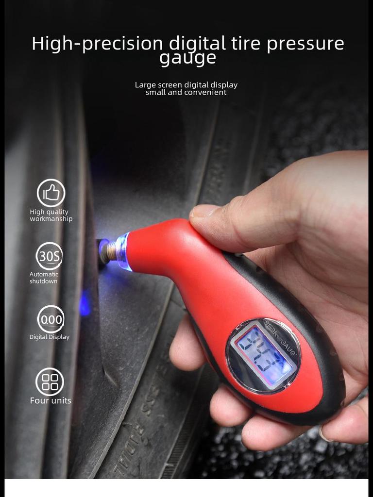 High-Precision Digital Tire Pressure Gauge with Electronic Display