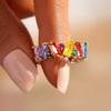Irregular Color Ring Women, Trend Dopamine Ring, Geometric Design Personality Niche