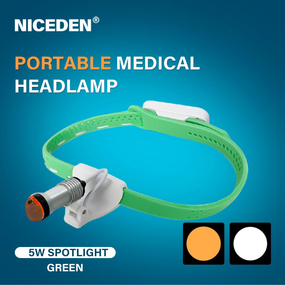 Medizinischer 5W LED Hochhelligkeits-Stirnscheinwerfer Chirurgisch Dental Tragbar Stirnlampe Kabellos für Zahnarzt HNO Arzt