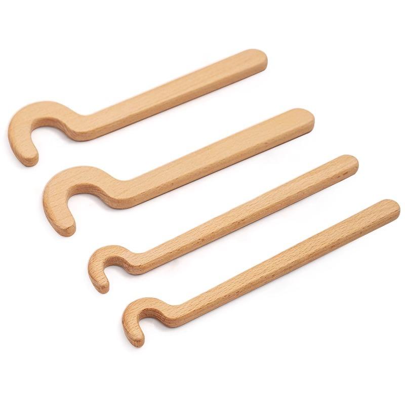 Wood Long-handle Drawing Pottery Tool Rapid Shaping and Shaping The Mouth Edge for Supporting Pottery Modeling