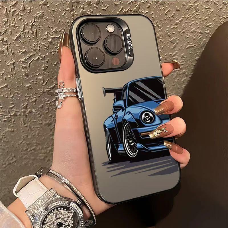 The New Animation Sports Car Is Suitable for Iphone17 Mobile Phone Case Apple 15promax/1413pro16 Europe and America