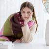 Thickened Warm Faux Cashmere Scarf Women European American Style Winter Tassel Scarf Retro Fashion Neck Wrap Shawl