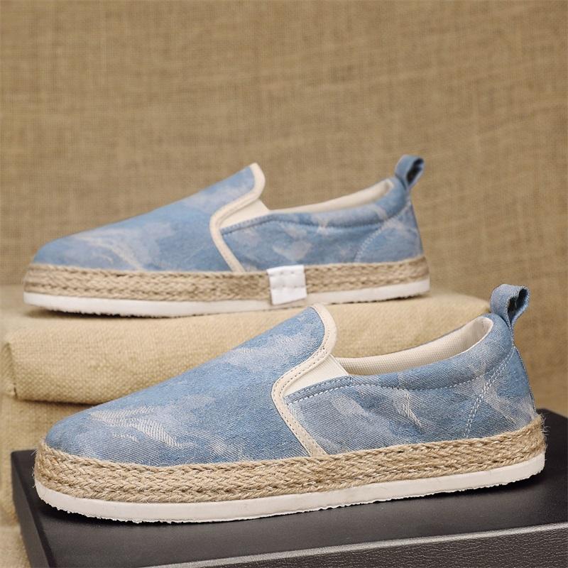 2026 Bequeme Herren Fischer Casual Canvas Slip-On Ballerinas mit PVC-Sohle Modische Schuhe für den täglichen Spaziergang Mehrere Farboptionen