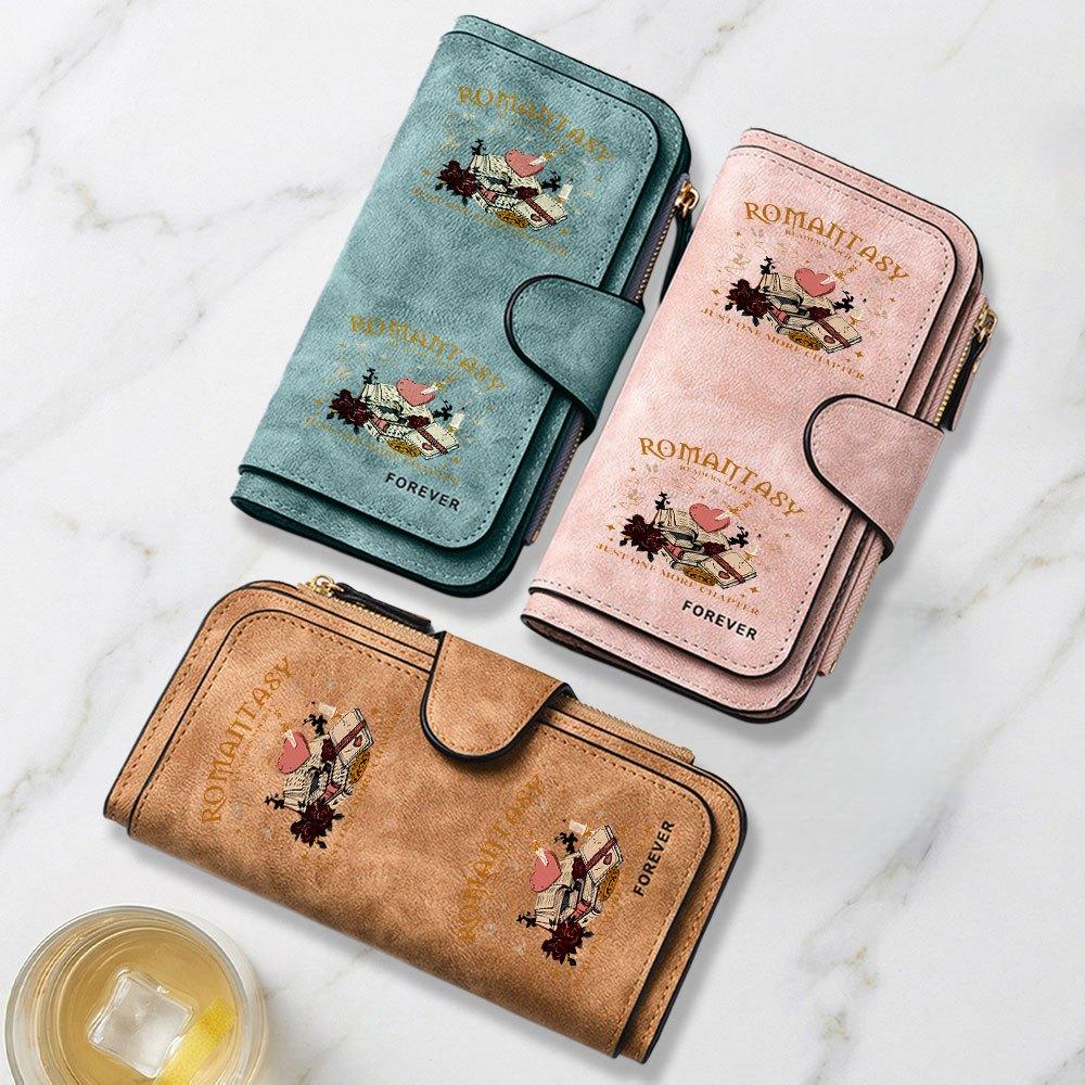 Romantic Fantasy Readers Association Logo Printed Long Wallet Unisex Multifunctional Portable Snap Coin Purse Perfect Birthday Gift For Daily Commute
