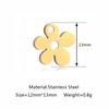 5Pcs/Lot Floral Theme Flower Charms Stainless Steel Sakura/Peach Blossom/Clover Pendants DIY Necklace Bracelets Jewelry Making