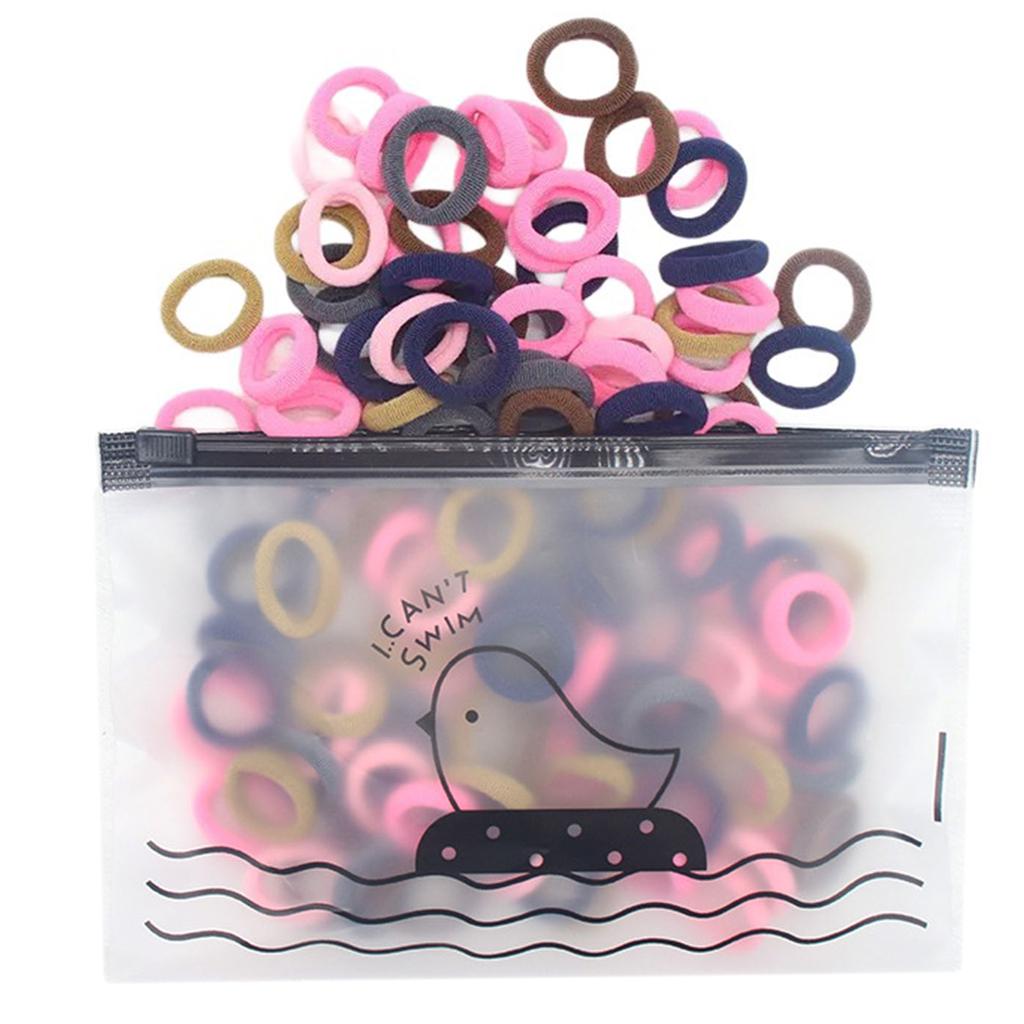 100pcs Hair Bobbles for Women Girls Hair Scrunchies Ponytail Holder Elastic Hairbands Christmas Gift