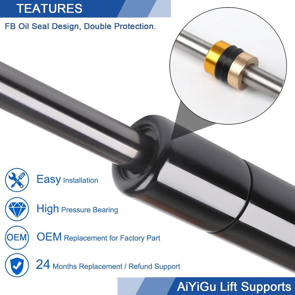Rear Window Glass Shocks Struts Lift Supports Gas Springs 6600 Compatible with 2000-2005 Ford Excursion Base/Eddie Bauer/Limited/XLS/XLT Sport