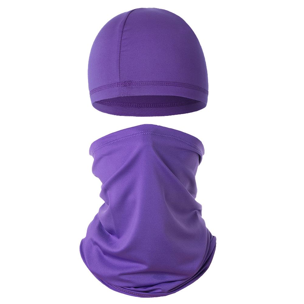 Breathable Summer Sun Protection Cycling Skull Cap & Multifunctional Ice Silk Headscarf