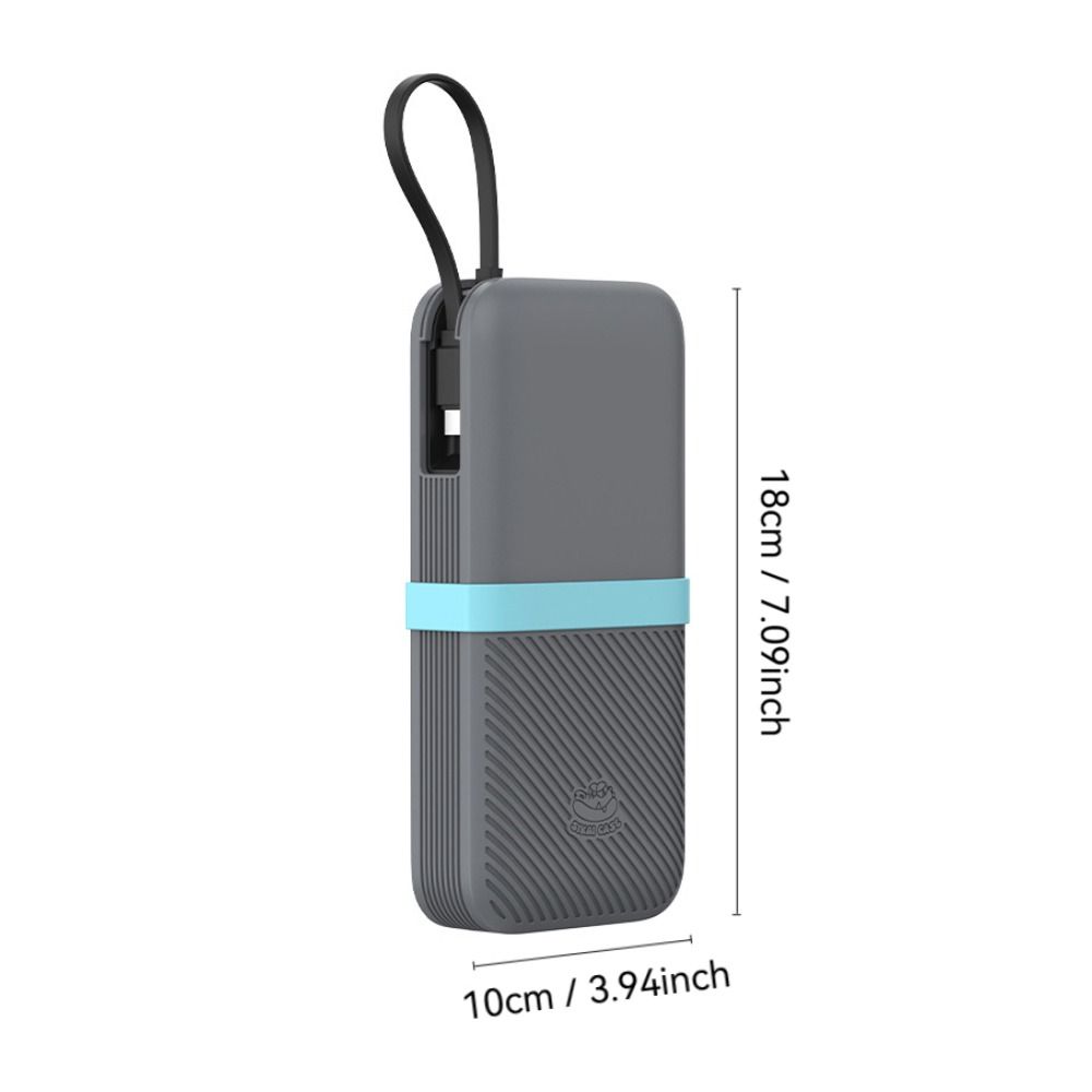 Solid Color Silicone Case Shockproof Carrying Case for CUKTECH CP25 20000mAh Power Bank 55W Travel