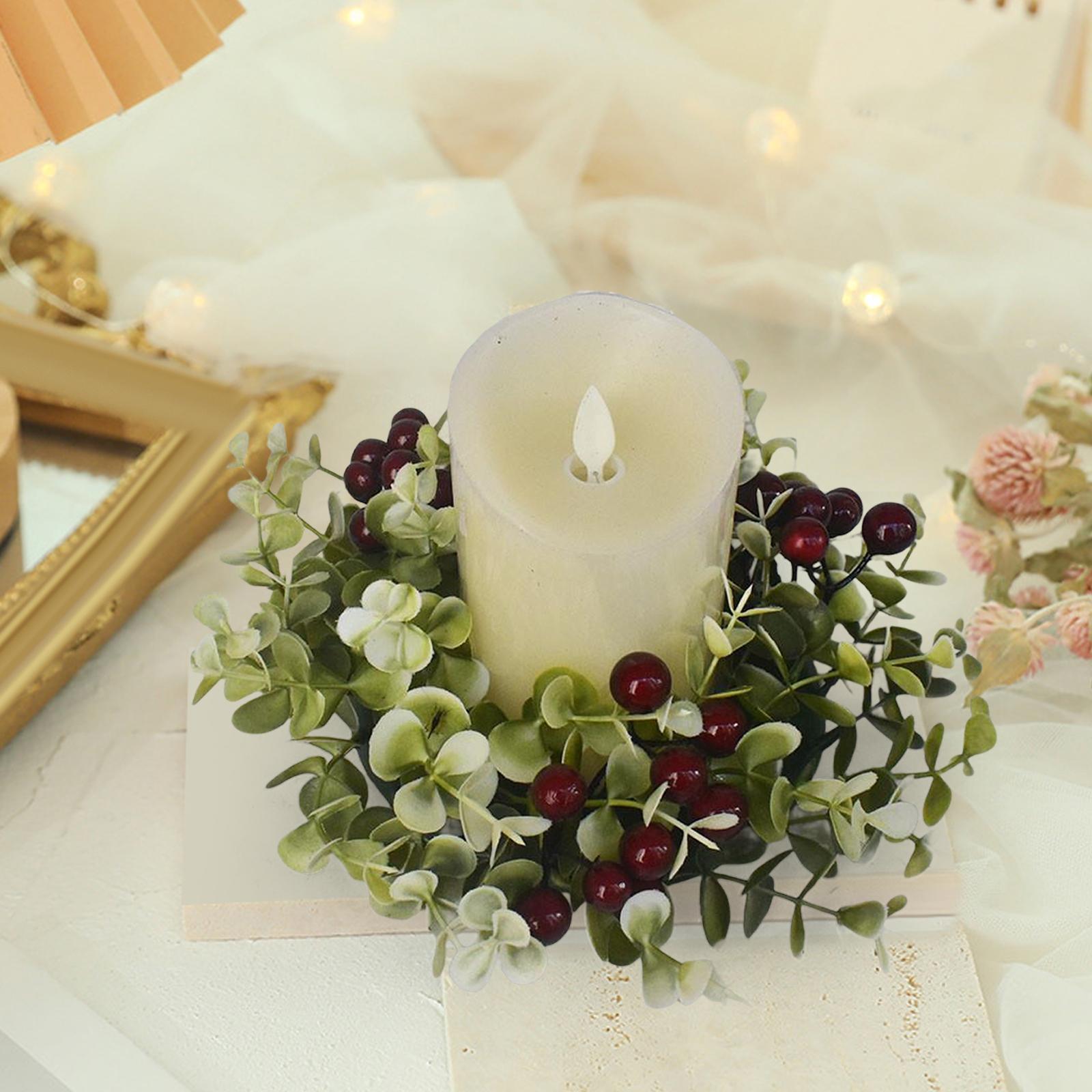 

Candle Rings Wreaths Tabletop Centerpieces for Hanging Wedding Decorative різнокольоровий