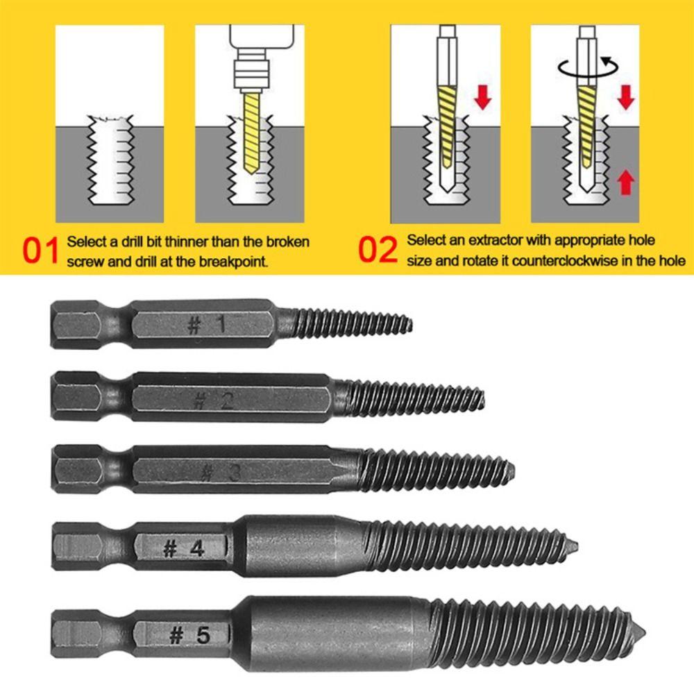 Water Pipe Extractor Drill Bits Guide Set Screw Extractor Screwdriver Extension Center Drill Bit