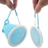 270ML Silicone Collapsible Travel Cup Silicone Folding Camping Cup with Lids - Expandable Drinking Cup Set Portable Graduated