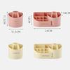 ABS 360° Rotating Makeup Organizer For Vanity Cosmetics Skin Care Organizer Makeup Brush Holder For Bedroom Bathroom