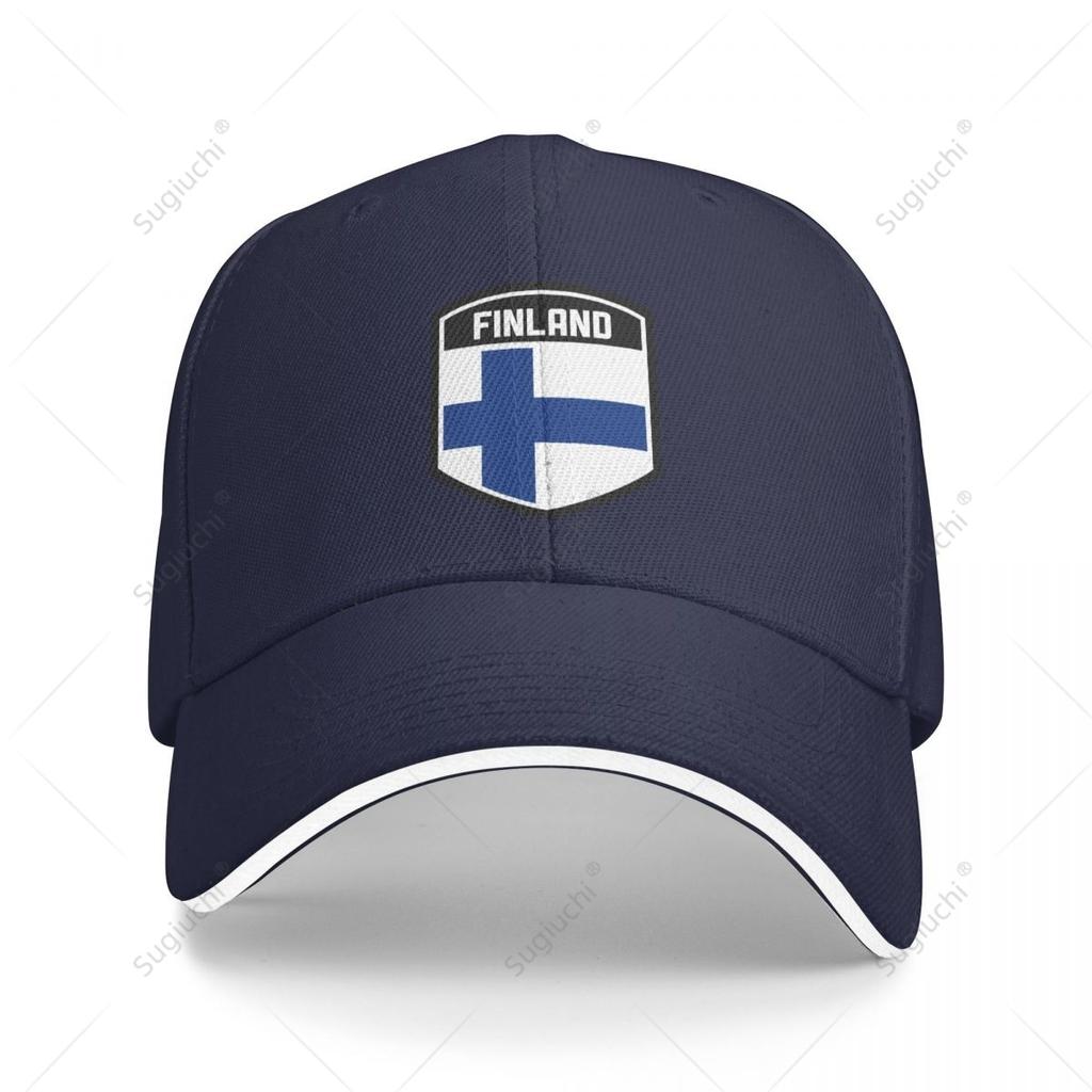 Berretto da Baseball Multifunzione Scudo Bandiera Finlandese Sandwich Unisex Sportivo Casual Cappello da Golf Pesca Outdoor