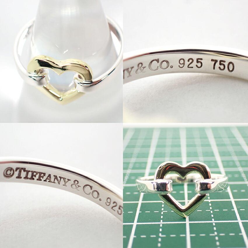 [Used] TIFFANY 925 Open Heart Ring/Size 10/j18-6