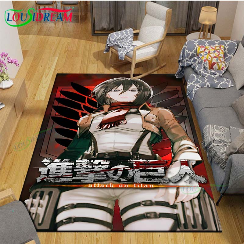 Fashion 3D Cartoon A-Attack T-Titan Printed Carpet Living Room Anti-Skid Area Rug Kids Bedroom Mats Yoga Mat Carpet Decor Gift
