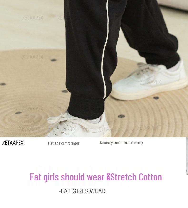 Dívčí letní jogger kalhoty volného střihu plus size