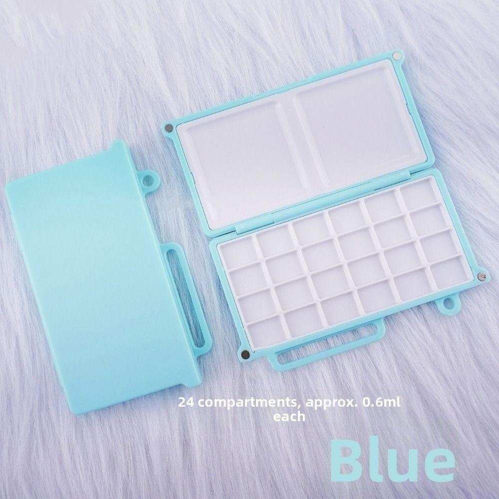 Magnetic Travel Painting Tray 24 Grid Empty Paint Palette Compact Plastic Pigment Box  Travel Use