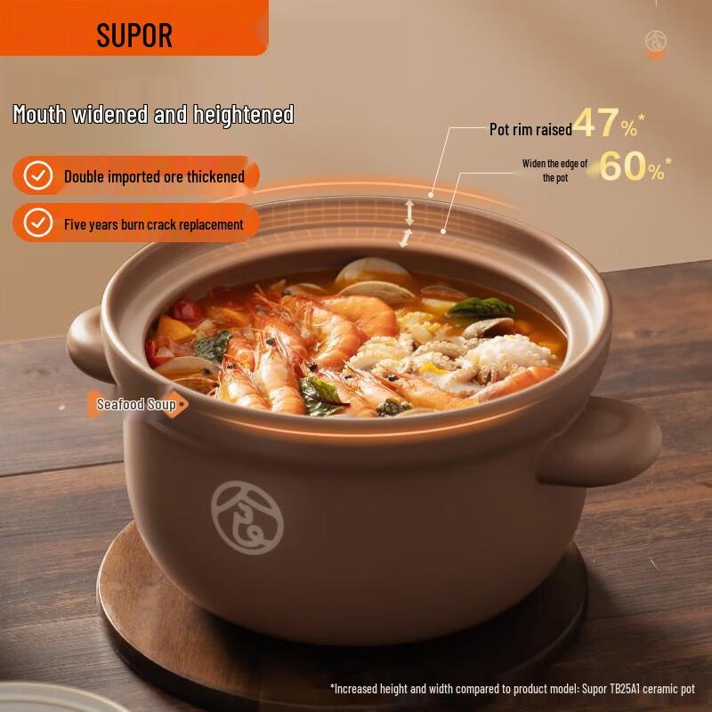 SUPOR Ceramic Stew & Soup Pot