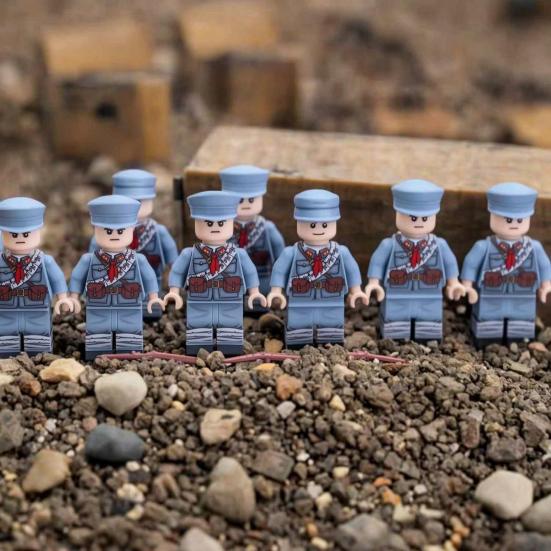 Yousheng 10 Pcs 1.7" Mini WWII Soldiers Figures Model Set Military Building Block Toys with Weapons Gift for Christmas Stockings Birthday Easter