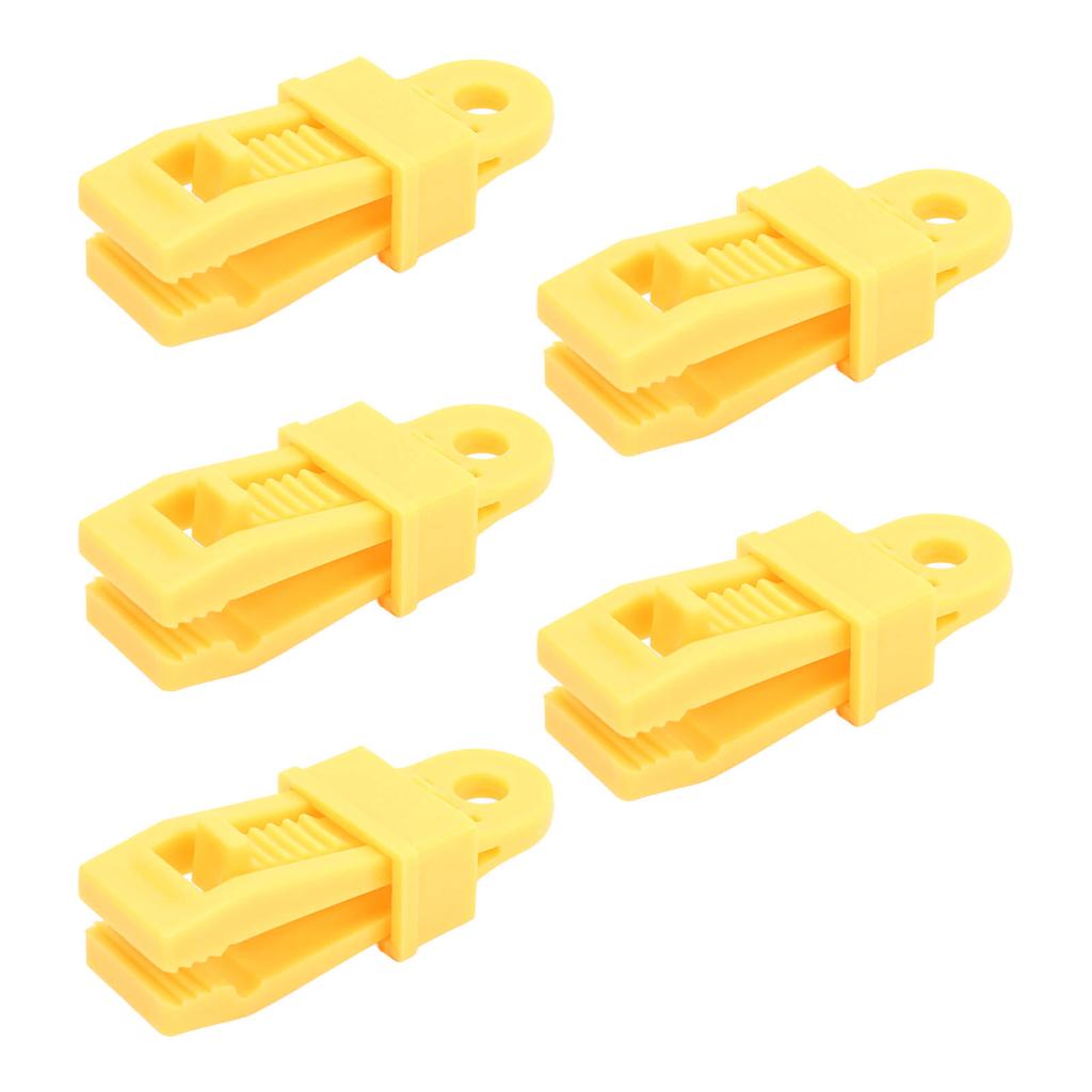 5pcs Tarp Clips Waterproof Tear Resistant Strong Lock Grip Tent Clips for Outdoor Camping