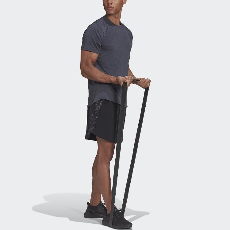 Adidas Solid Color Sport Casual Round Neck Short Sleeve T-Shirt Men Tops Grey HB9205