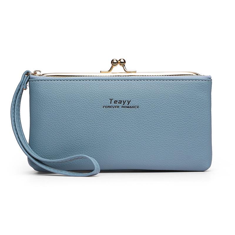 IELGY Women's Retro Coin Purse Long Fashionable Temperament Soft Leather