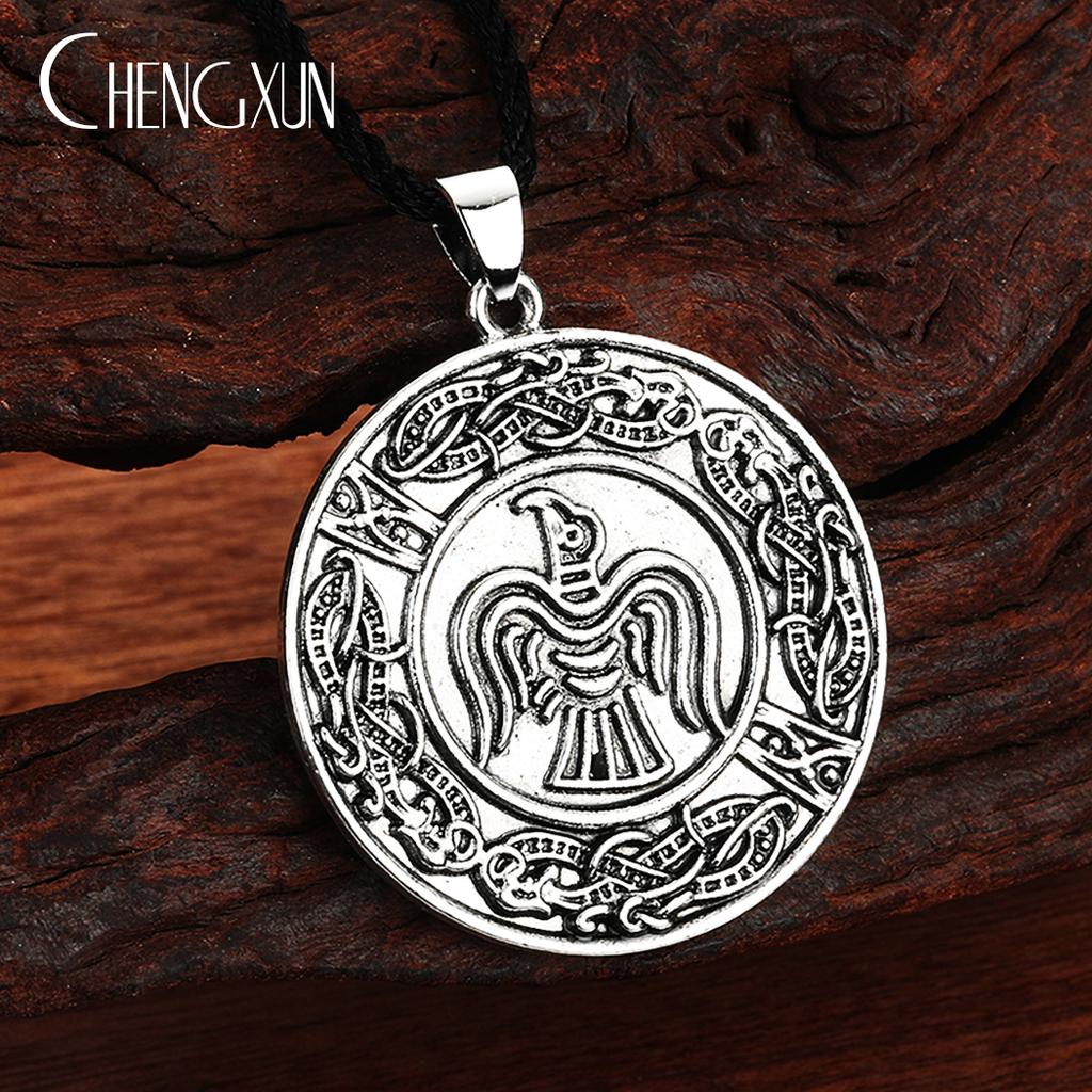 Viking Triple Horn Triskelion Necklace Men Women Multiple Punk Gothic Style Norse Amulet Pendant Slavic Talisman Jewelry for Boy